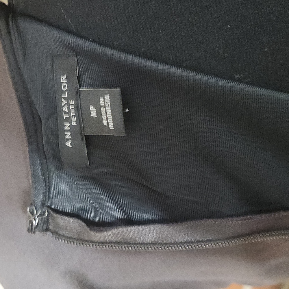 Ann Taylor Petite Charcoal Midi Dress, Size MP - Picture 6 of 8